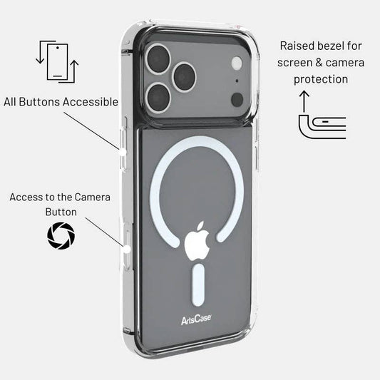 IPhone 17 Pro Max Clear Case with MagSafe – Impact Hybrid: Clear