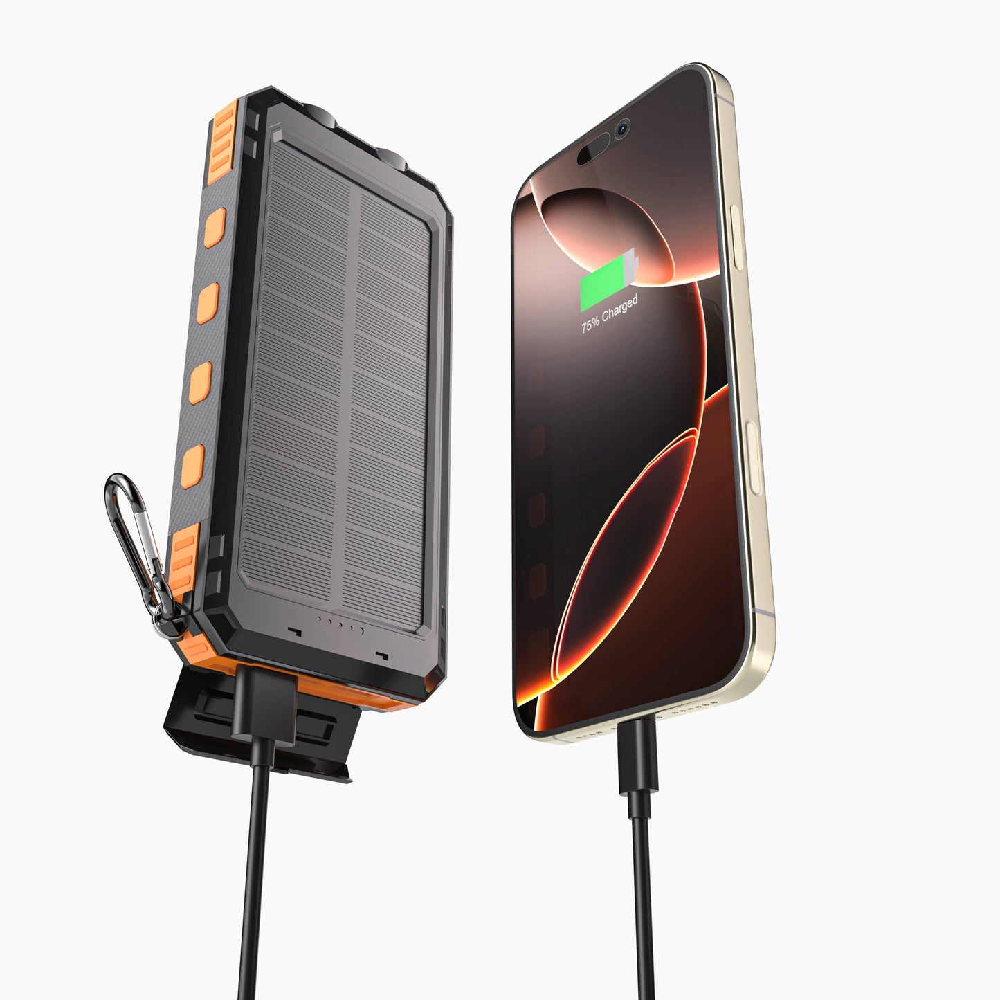 Solar Power Bank 10,000 mAh with LED & Compass—Retail Pack