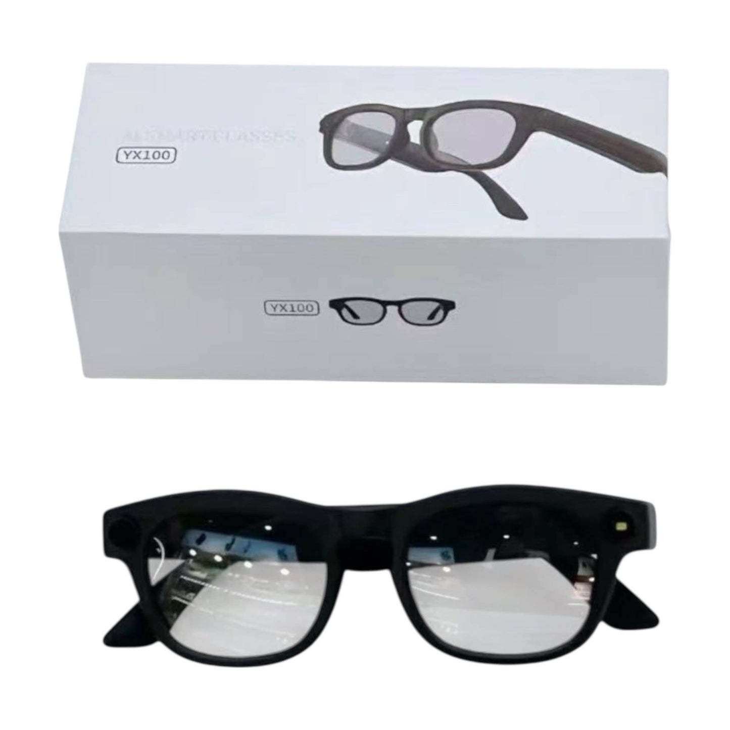 Smart Bluetooth Audio Glasses Wireless Clear Lens Eyewear