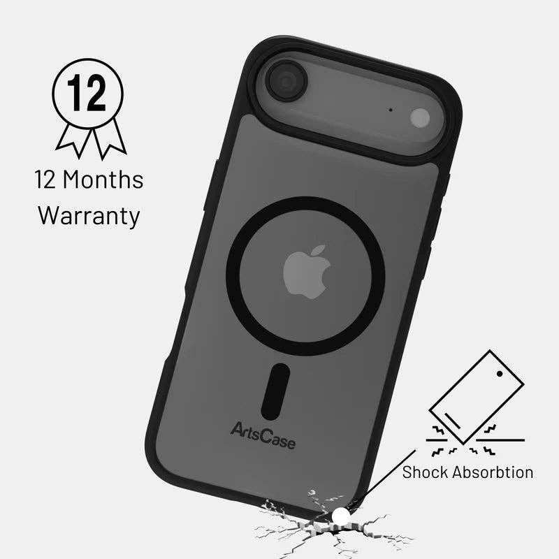 IPhone 17 Air Clear Case with MagSafe – Impact Hybrid: Black