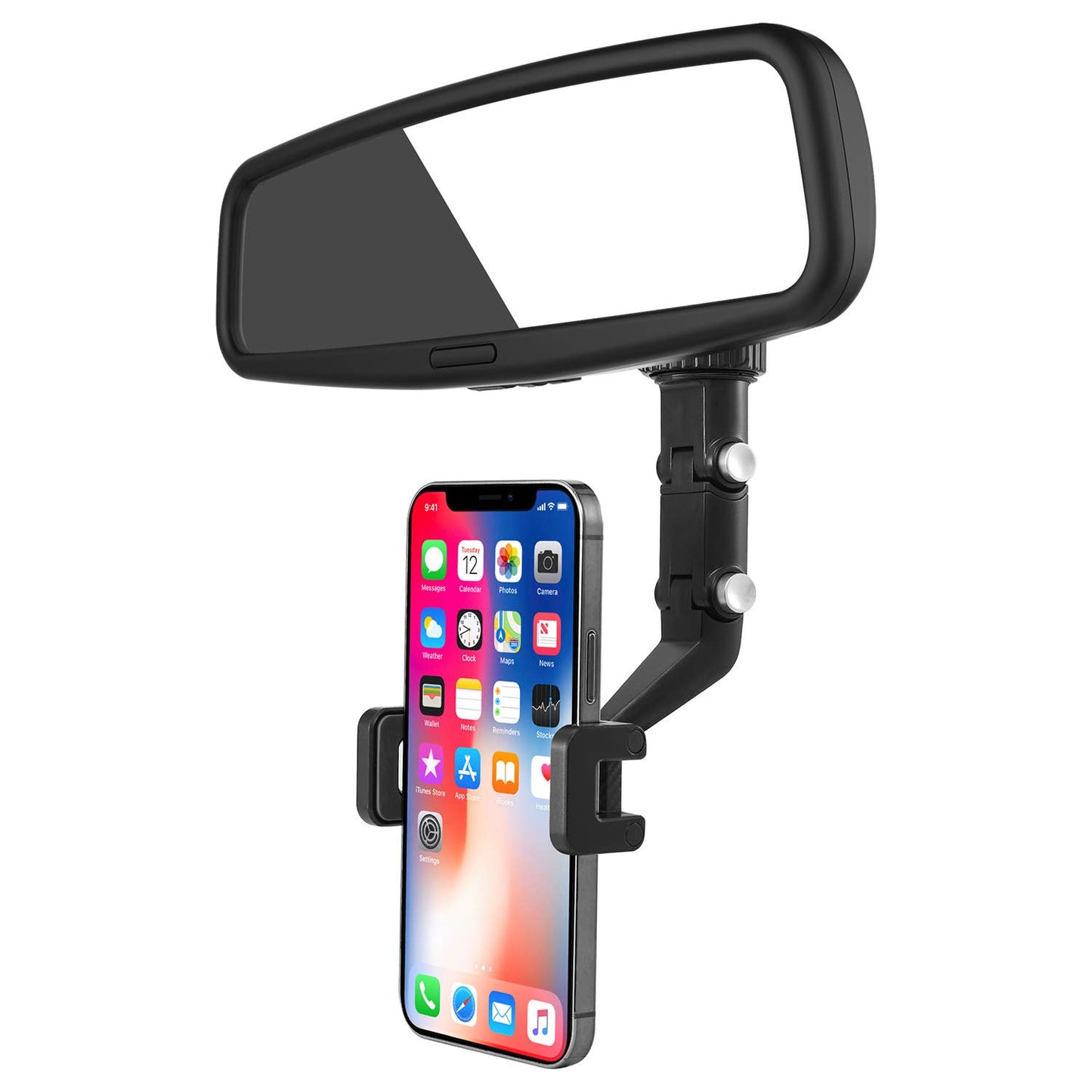 360 degree Car Mount for Smartphones-Black with Retail Pack