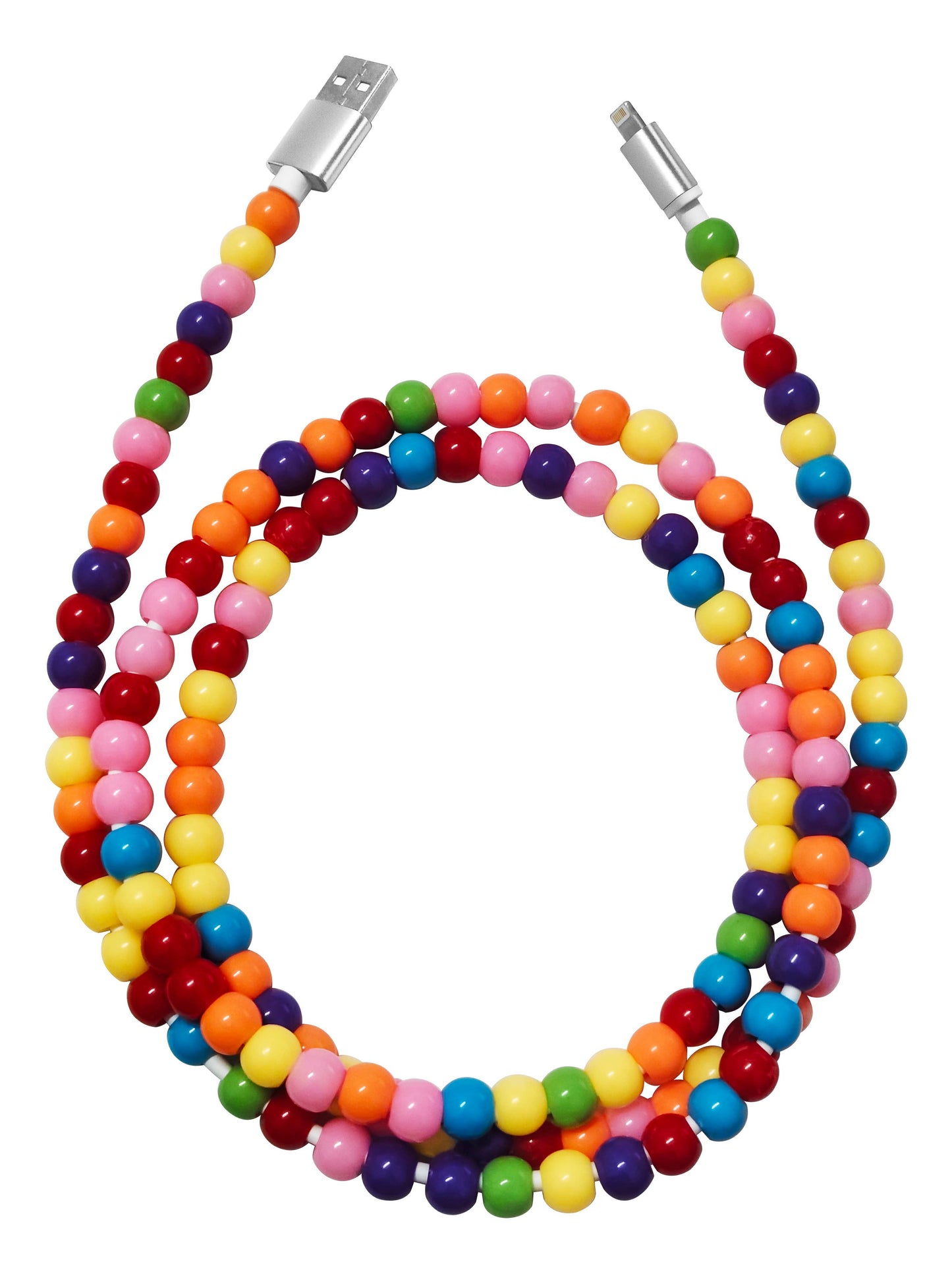 Tech Mod Beads Iphone Cables – Style Meets Function-Retail: White