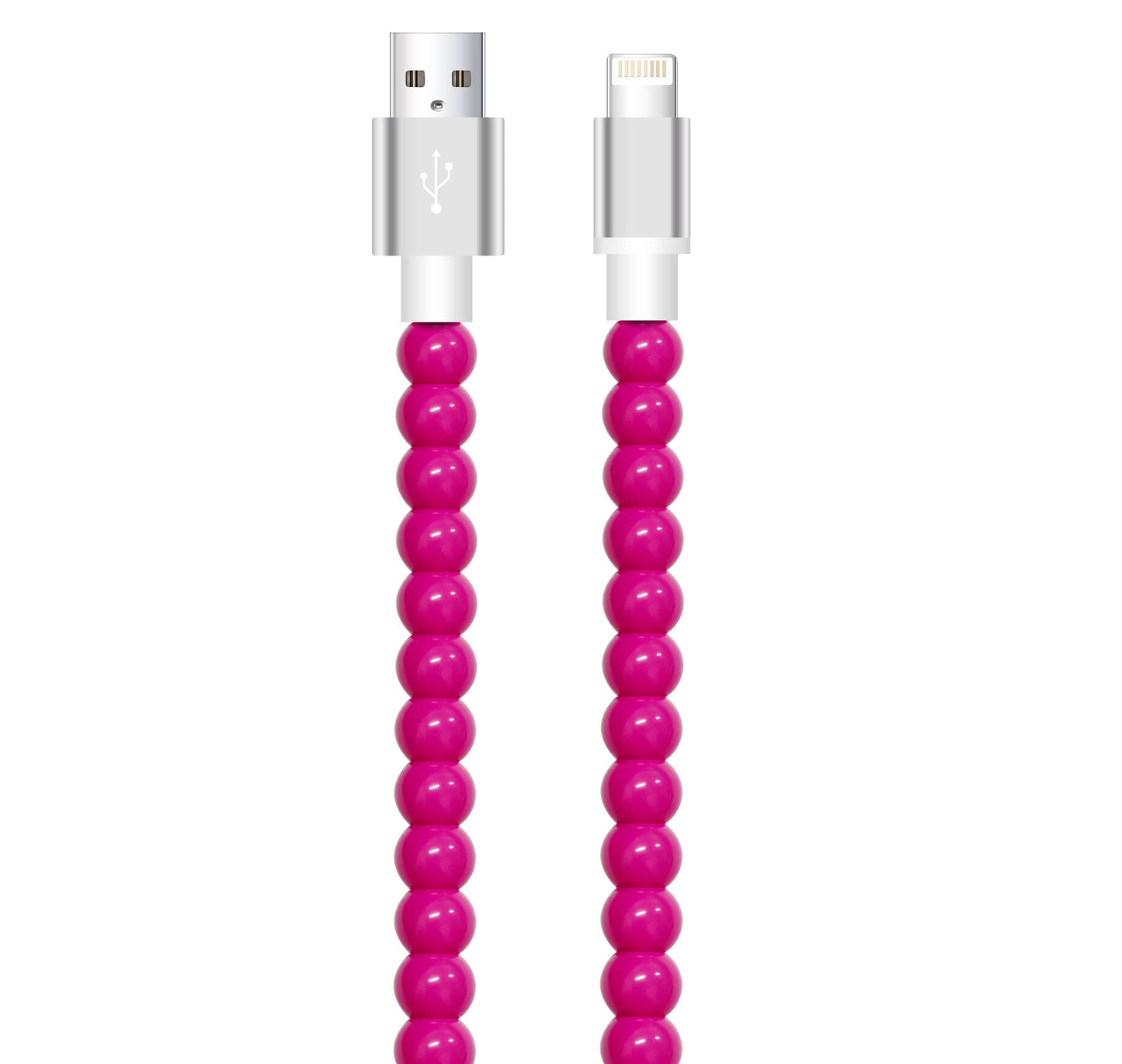 Tech Mod Beads Iphone Cables – Style Meets Function-Retail: White