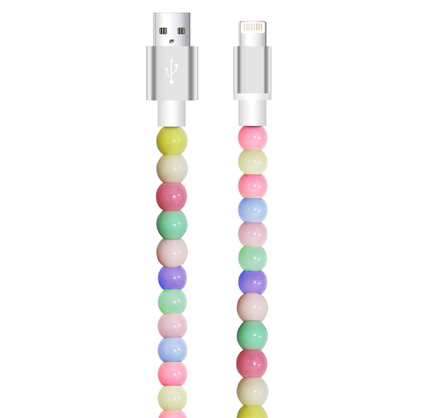 Tech Mod Beads Iphone Cables – Style Meets Function-Retail: White