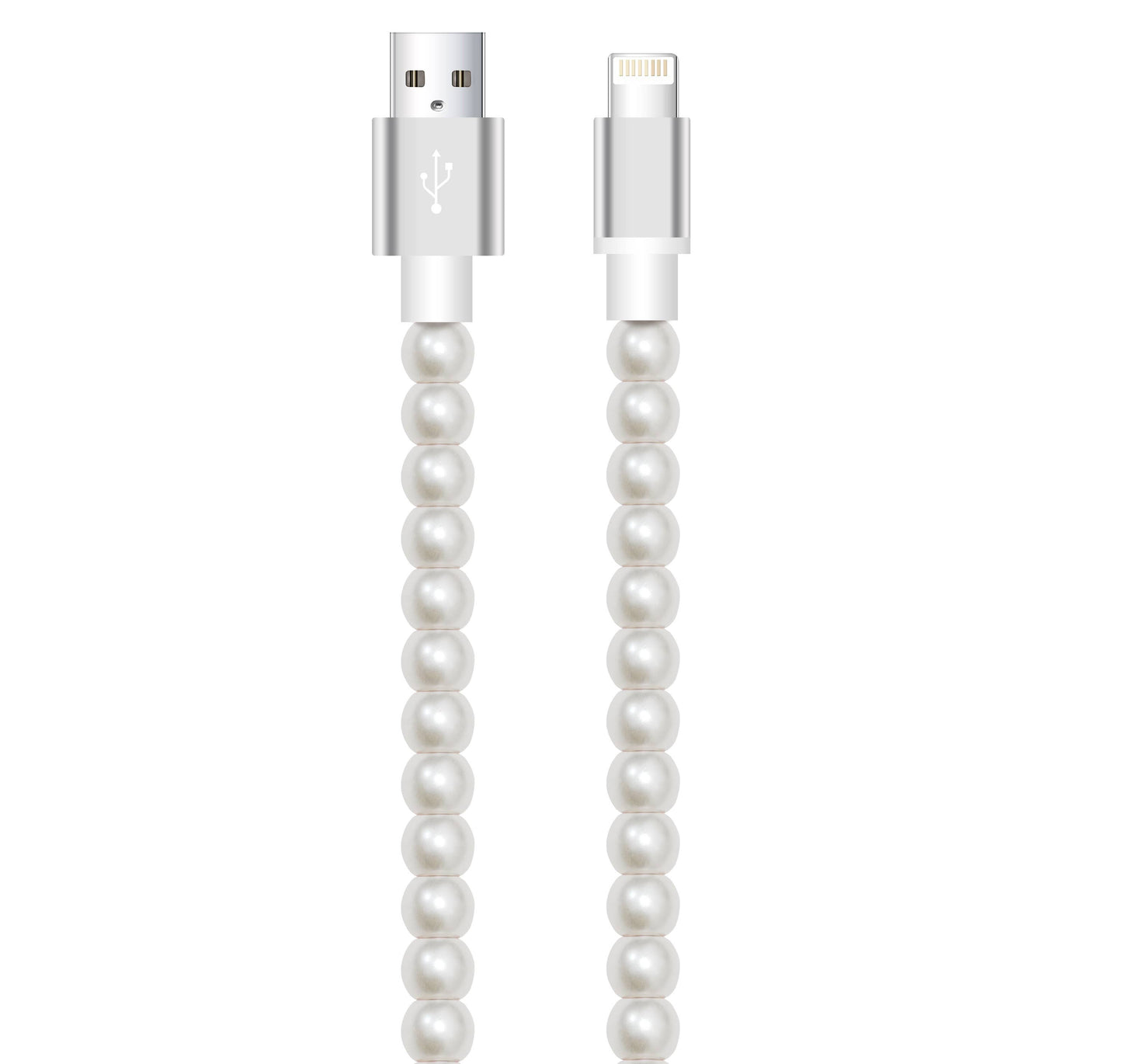 Tech Mod Beads Iphone Cables – Style Meets Function-Retail: White