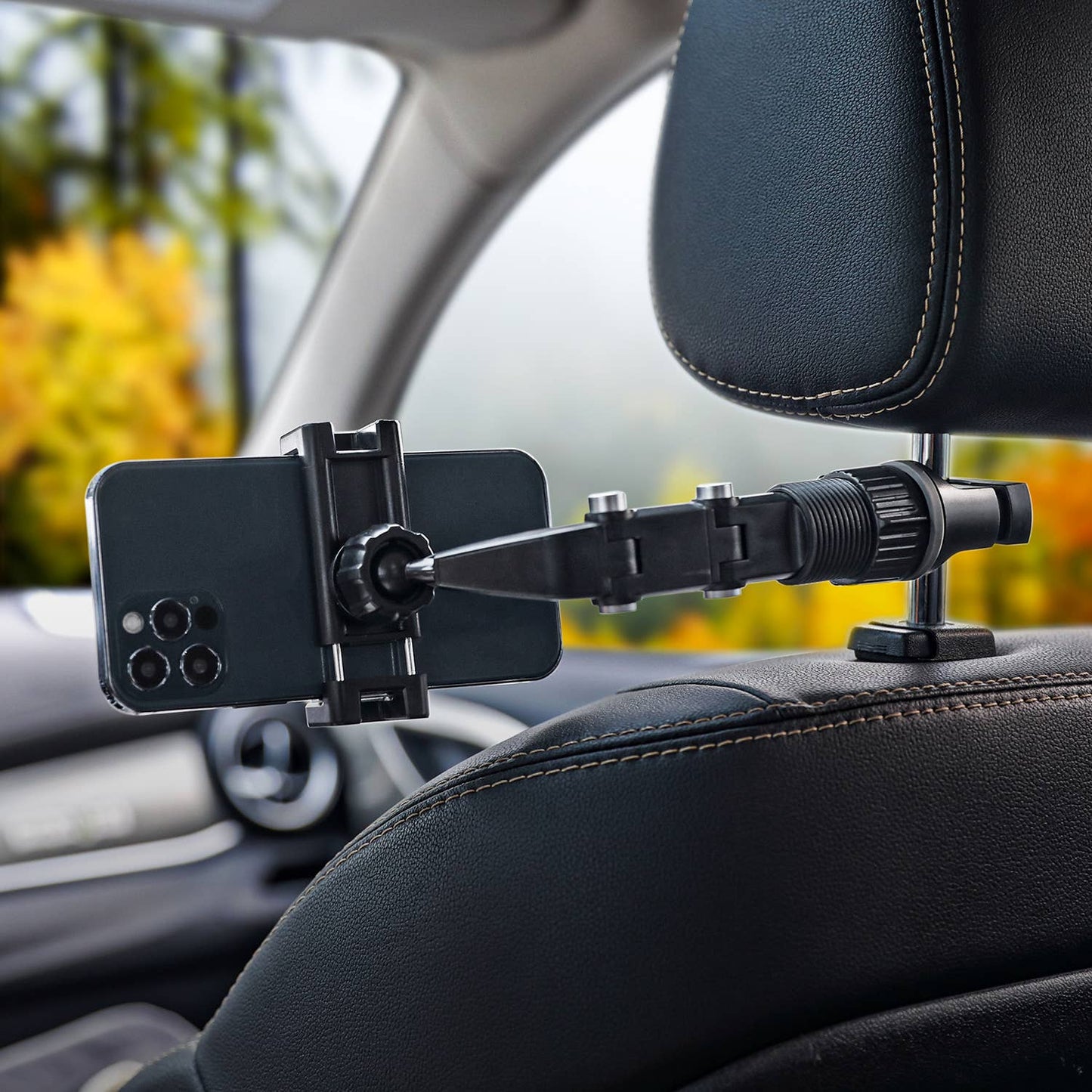 360 degree Car Mount for Smartphones-Black with Retail Pack