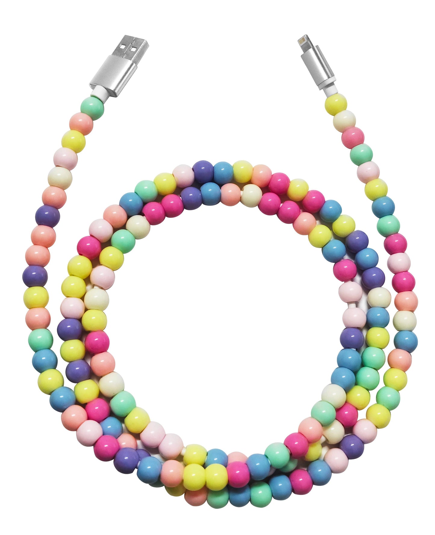 Tech Mod Beads Iphone Cables – Style Meets Function-Retail: White