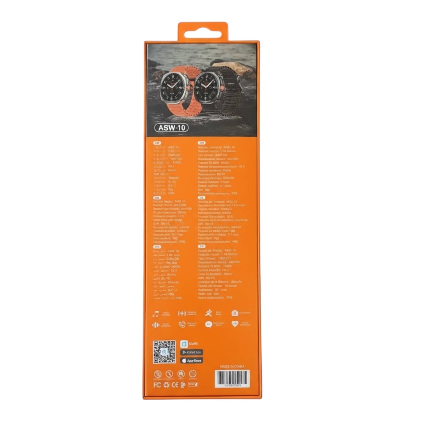 Amaya Smart Watch Sport Design, Black ASW10