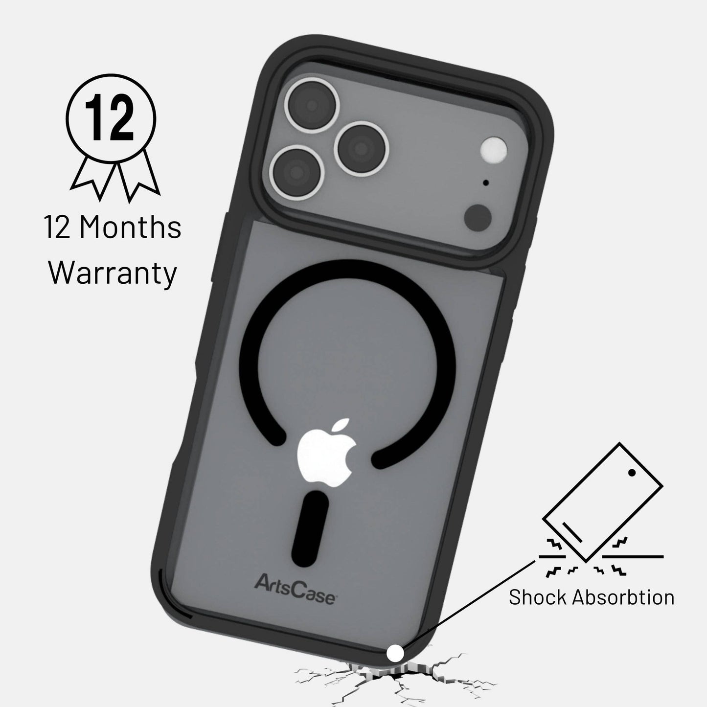 IPhone 17 Pro Max Clear Case with MagSafe  – Impact Hybrid: Clear